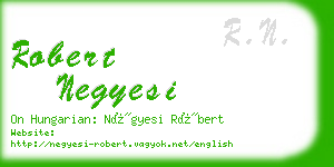 robert negyesi business card
